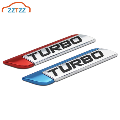 ZZTZZ 3D Metal TURBO Turbocharged Car sticker Logo Emblem Badge Decals Car Styling DIY Decoration Accessories for Frod Bmw Ford ► Photo 1/6