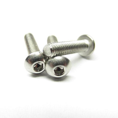 100pcs  Hex Head Socket machine Screws Round Bolt 304 Stainless Steel M3*(4/5/6/8/10/12/14/16/18/20/22/25/30) mm ► Photo 1/4