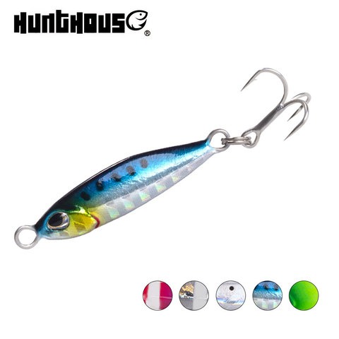 hunthouse metal micro jig fishing lures casting lead jig pesca leurres rock fishing 5g 7g 10g 15g 20g for sea bass ► Photo 1/6