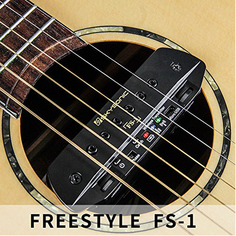 SKYSONIC FS-1 UHF Guitar Wireless Pickup with Transmitter Receiver Max.30M Range+ Mic Dual Pickup System Soundhole Pickup ► Photo 1/6