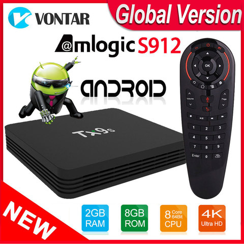 Buy Online Android Tv Box Tx9s Tvbox Amlogic S912 Octa Core 2gb 8gb 4k 60fps Smart Set Top Box 2 4ghz Wifi Support Youtube Google Playstore Alitools