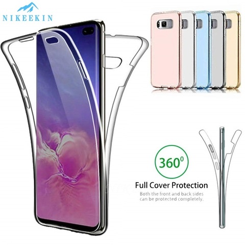 Full Body 360 Degree Case for Samsung Galaxy A71 A51 A21 A41 Soft Cover A3 A5 2016 A6 A8 Plus 2022 A9 Star Double TPU Cover Case ► Photo 1/6