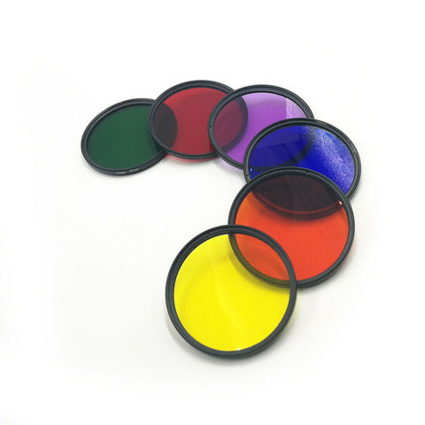 NEW 37 40.5 43 46 49 52 55 58 62 67 72 77 82mm DSLR Camera Lens Red Orange Yellow Green Blue Purple Color Filter for Canon ► Photo 1/6