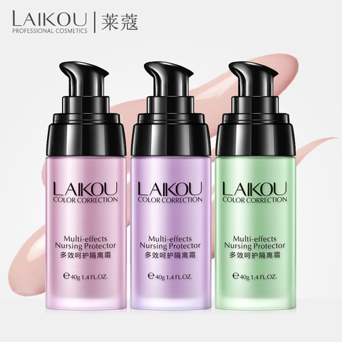 LAIKOU Face Smooth Primer Make up Base Pores Invisible Brighten Dull Skin Color Whitening Cream Wrinkle Cover Makeup BB Cream ► Photo 1/6