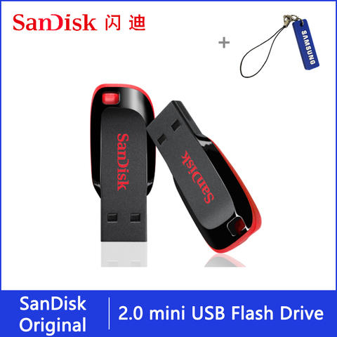 Sandisk Pendrive 128gb 64gb 32gb 16gb Mini USB Flash Drive 32 64 128 16 GB Pen Drive 2.0 USB Stick Disk on Key Memory for Phone ► Photo 1/6