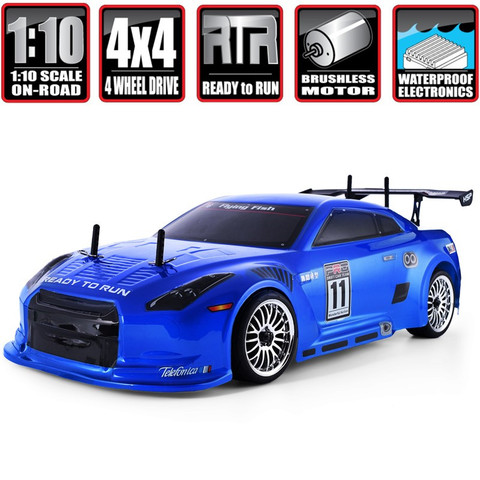 HSP Rc Drift Car 1:10 4wd On Road Racing 94123PRO FlyingFish Electric Power Brushless Lipo High Speed Hobby Remote Control Car ► Photo 1/6