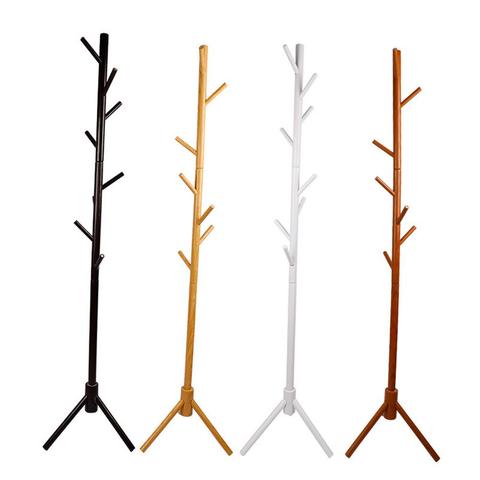 Multifunction Solid Wood Hanger Floor Standing Coat Rack Organizer Hanger Hook Stand for Coats Hats Scarves Clothes Handbags ► Photo 1/6