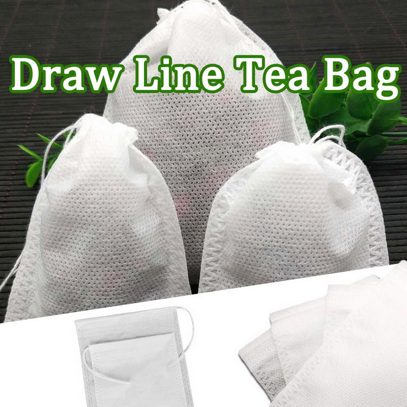 500/1000PCS Empty Tea Bags String Heat Seal Filter Paper Herb Loose Teabags 