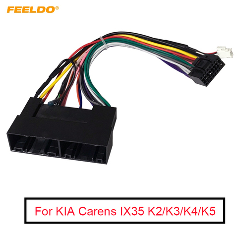 FEELDO Car Radio Audio 16PIN Wiring Harness Adaptor For KIA Carens IX35 K2/K3/K4/K5 Power Calbe Wire Plug Harness ► Photo 1/5