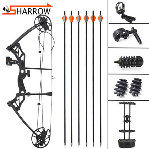 Adjustable 30-70lbs Shooting Competition Pully Bow 35.4