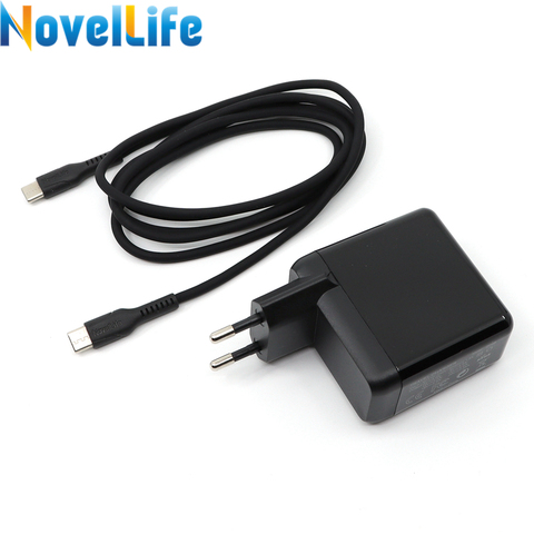 45W PD Quick Charger Power Adapter Type C to Type C Soft Silicone Rubber Cable Kit EU US UK Plug for TS80P USB Soldering Iron ► Photo 1/6