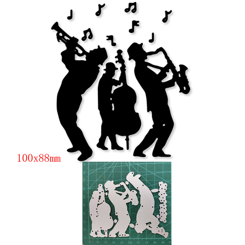 100*88mm 3pcs Boy Music Band Metal Cutting Dies scrapbooking dies Craft dies Embossing Die Cut Card Make Stencils dies new 2022 ► Photo 1/3