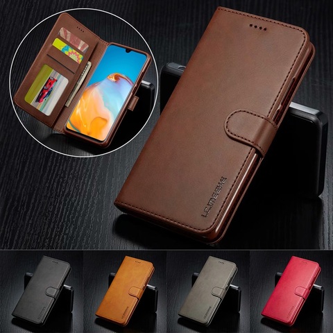 Luxury Leather Case for HUAWEI P40 P30 P20 Pro Lite P Smart 2022 Wallet Flip Cover Mate 10 20 30 Pro Lite  Y5 Y9 with Card Slots ► Photo 1/6