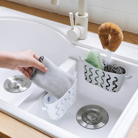 Sink Hanging Basket Waterproof Soap Holder 1 PC Brush Storage Tools Bathroom Accessory Kitchen Gadgets Multifunction Sucker ► Photo 1/6