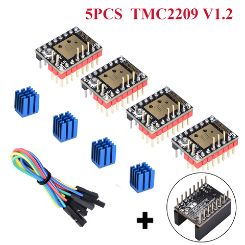 5PC BIGTREETECH TMC2209 V1.2 Stepper Motor Driver UART+5pc Protector 3D Printer Parts TMC2208 Ramps 1.4 SKR V1.4 Turbo MKS Board ► Photo 1/6