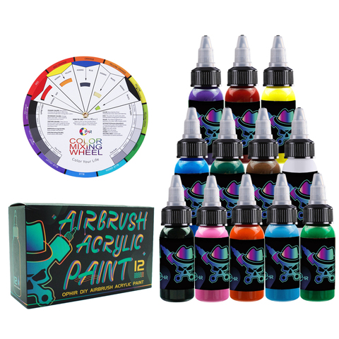 OPHIR Airbrush Acrylic Paint for Model Shoes Leather Painting Airbrush DIY Paint Model Acrylic Paint TA005 ► Photo 1/6