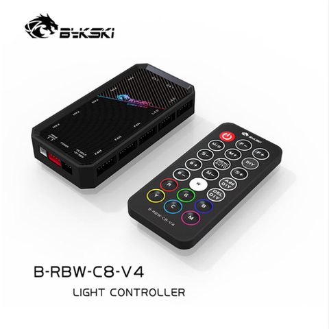 Bykski 5V 12V AURA Symphony Lighting Controller 1 Drag (8+4) Motherboard SYNC Remote Controller ► Photo 1/6