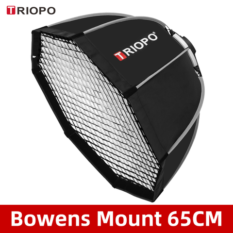 Triopo K65 65cm Photo Portabe Bowens Mount Octagon Umbrella Softbox + Honeycomb Grid Outdoor Soft Box for Studio Strobe ► Photo 1/6