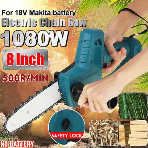 Drillpro 8 inch 1080W Electric Saw Chainsaw Wood Cutters Bracket Brushless Motor For Makita 18V Battery Without Battery ► Photo 1/6
