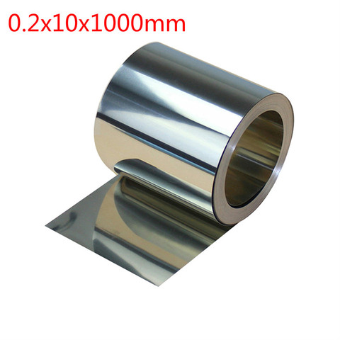 1pcs 0.2mm thickness 304 stainless steel thin plate silver foil 10x1000mm for electronic equipment ► Photo 1/3