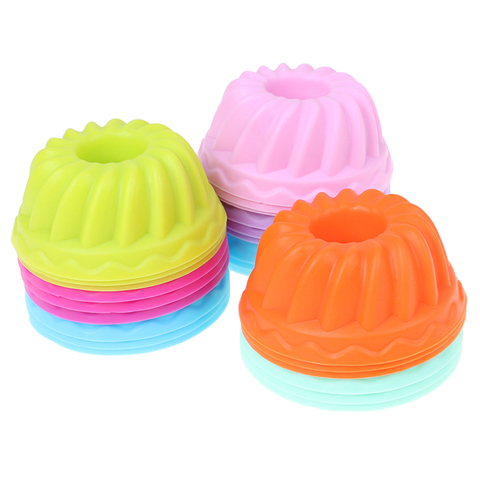 12Pcs/Set Baking Jelly Mould Silicone Pudding Cupcake Muffin Donut Mold ► Photo 1/6