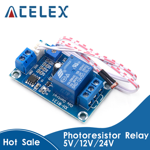 XH-M131 DC 5V / 12V Light Control Switch Photoresistor Relay Module Detection Sensor 10A brightness Automatic Control Module ► Photo 1/6