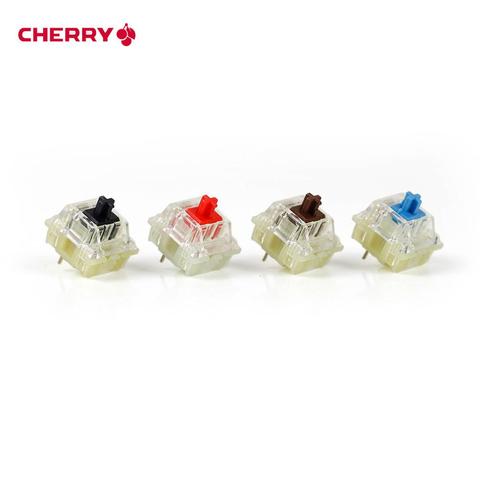 Original Cherry MX Mechanical Keyboard Switch Silver Red Black Blue Brown Axis Shaft Switch 3-pin Cherry Clear RGB Switch ► Photo 1/6