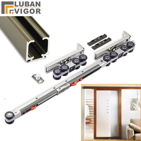 Two-way Buffer damping hanging wheel,hanger roller,Slide Doors pulley,hanging rail track,load 80kg, Mute Safety,door hardware ► Photo 1/6