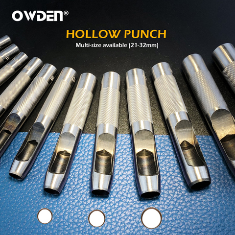 OWDEN Leather Hole Punch 21mm-32mm Round Steel Leather Craft Hollow Hole Punch Tool Cutter ► Photo 1/5