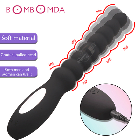 10 Speed Anal Vibrator Anal Beads Prostate Massage Dual Motor Butt Plug Stimulator USB Charge Vibrators Sex Toys For Men Women ► Photo 1/6