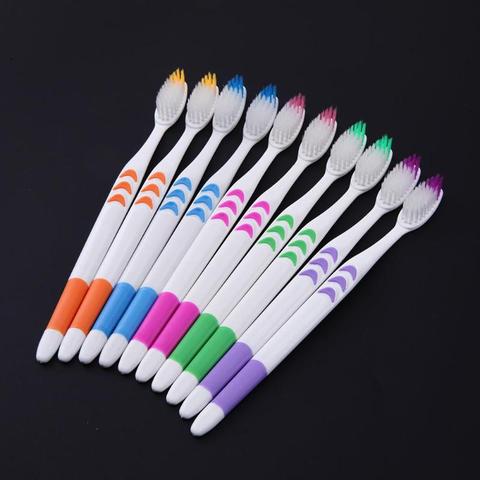 10PCS Double Ultra Soft Toothbrush Bamboo Charcoal Nano Tooth Brushes Dental Personal Care Teeth Brush Support Wholesale ► Photo 1/6
