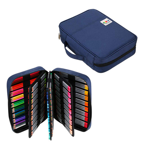 166/220 Holes Pencil Case for School Office Cartridge Big Pencilcase Girls Boys Pen Box Large Storage Bag Multifunctional Pouch ► Photo 1/6