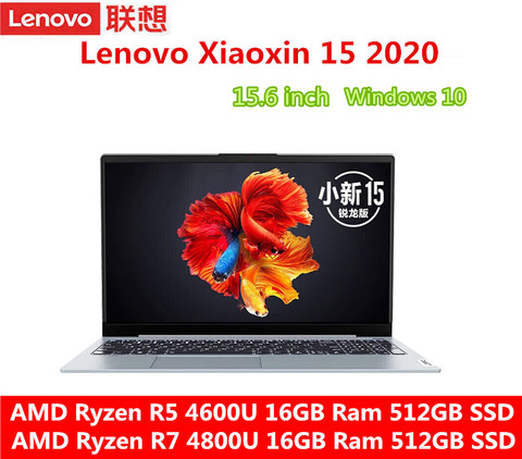 Lenovo Xiaoxin 15 2022 Laptop 15.6 Inch AMD Ryzen 4600U/4800U 16GB Ram 512GB SSD FHD IPS screen  laptops camera fingerprint ► Photo 1/1