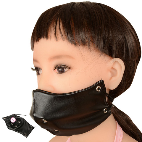 Fetish Bdsm Bondage Mask Leather Harness Oral Open Fixation Mouth Gag Restraints Sm Games Sex Toys For Couples Femdom Restraints ► Photo 1/6