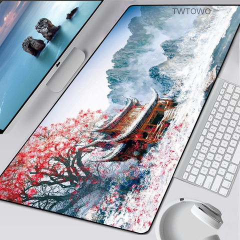 XXL Great Wave Off Mouse Pad Art Large Overlock Edge Mat Rubber Speed PC Computer Gaming Mousepad Waterproof Desk Keyboard Mat ► Photo 1/6