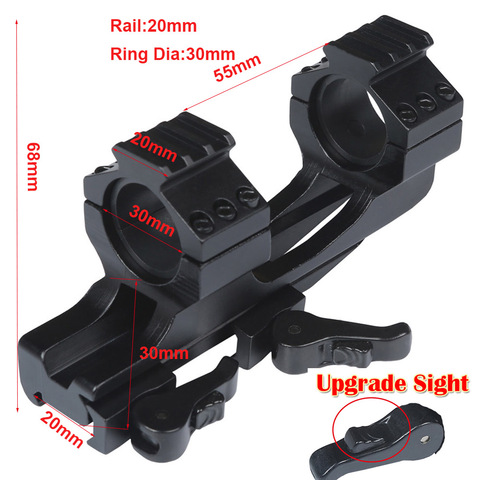 Low Profile QD Ring Weaver Picatinny Rail Scope Mount Heavy Duty 6 Bolts 30mm /25.4mm Scope Ring Lasers Flashlights Hunting Caza ► Photo 1/6