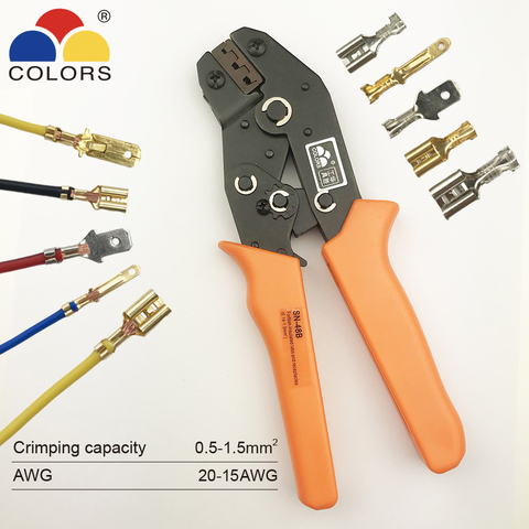 Crimping pliers SN-48B SN-48BS 8 jaw kit package for 2.8 4.8 6.3 VH2.54 3.96 2510/tube/insuated terminals electrical clamp tools ► Photo 1/5