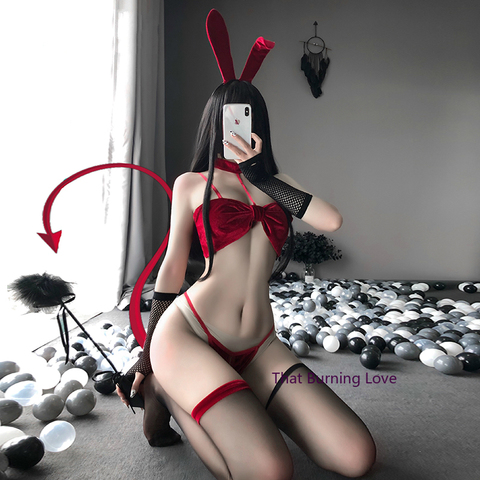 Bunny Girl Sexy Lingerie Anime Cosplay costume Rabbit Bodysuit