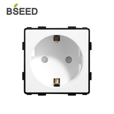 BSEED EU standard Function Key Socket DIY Parts White Plastic Materials For EU Wall Socket Insert ► Photo 1/1