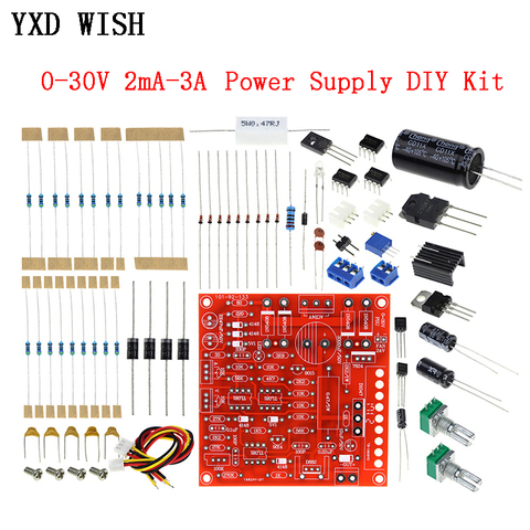 0-30V 2mA-3A DC Regulated Power Supply DIY Kit Continuously Adjustable Current Limiting Protection Voltage Regulator Set ► Photo 1/4