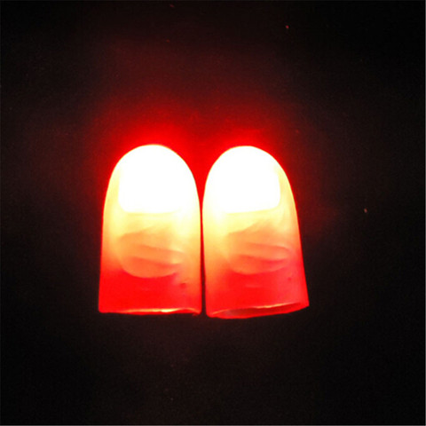 2Pcs Funny Novelty LED Light Flashing Fingers Kids Amazing Children Luminous Gifts Magic Trick Props Fantastic Glow Toys Random ► Photo 1/6