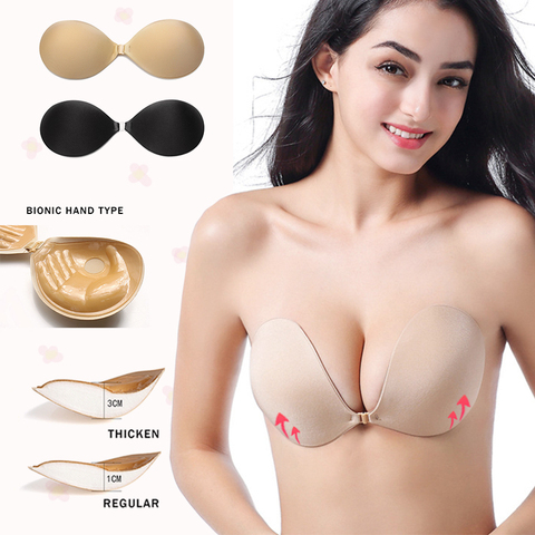 Bras Freedom Women Sexy Strapless Backless Bra Super Push Up Invisible Non Slip Plus Size Self Adhesive Bra Silicone Price history & Review | AliExpress Seller - Kano Store | Alitools.io