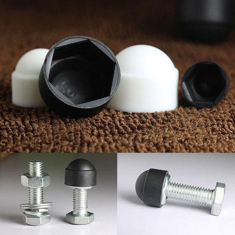 10Pcs Dome Protection Cap Covers Exposed Hexagon Plastic PE Nut Bolt  M4 M5 M6 M8 M10 M12 For Car Motorcycle Tools Maintenance ► Photo 1/6