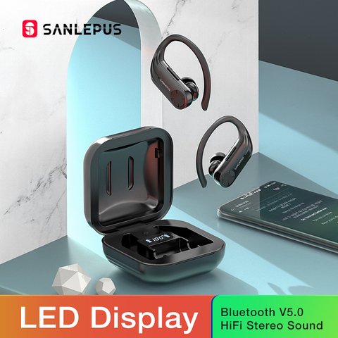 SANLEPUS B1 Led Display Bluetooth Earphone Wireless Headphones TWS Stereo Earbuds Sport Gaming Headset For Xiaomi Huawei iPhone ► Photo 1/6