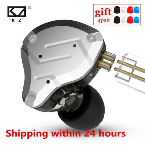 KZ ZS10 PRO 4BA+1DD  Hybrid HIFI Metal Headset In-ear Earphone Sport Noise Cancelling Headset AS10 BA10 ZST ZSN PRO ES4 T2 AS16 ► Photo 1/6