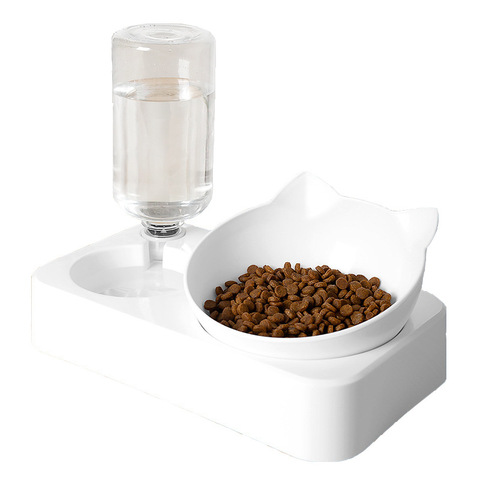 Automatic Cat Feeder and Water Dispenser Raised Pet Food and Water Feeder  Bowls