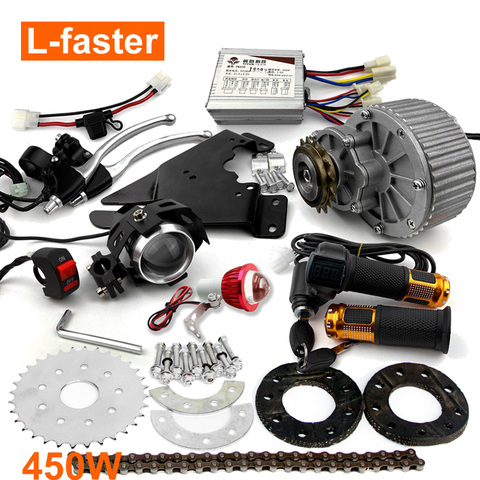 L-faster Newest 450W E-bike Motor Kit Electric Multiple Speed Bicycle Conversion Kit Electric Engine Kit For Multi-speed Bicycle ► Photo 1/1