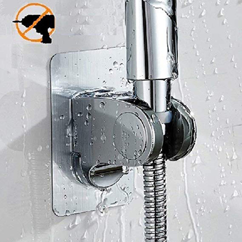 Useful Adjustable Polished Self-adhesive Handheld Suction Up Drill-free Shower Head Holder Showerhead Rack Punch-free Adjustable ► Photo 1/6