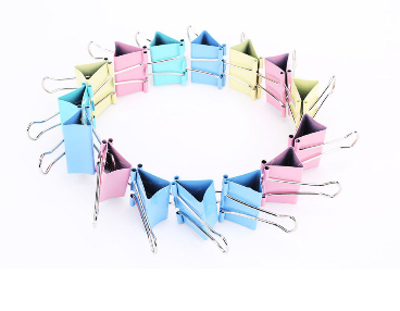 10Pcs Colorful Metal Binder Clips  Notes Letter Paper Clip Office Supplies Color Random Office Binding Products OBT013 ► Photo 1/1