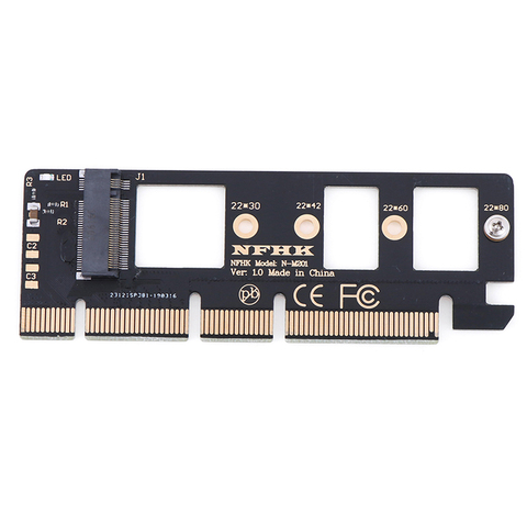NGFF M Key M.2 NVME AHCI SSD To PCI-E PCI Express 3.0 16x x4 Adapter Riser Card Converter For XP941 SM951 PM951 A110 SSD ► Photo 1/3